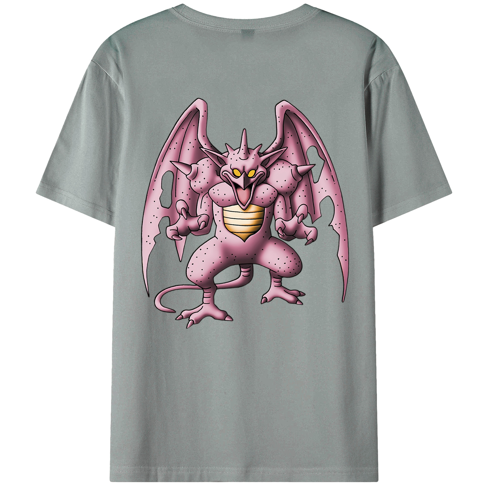 （画像用） ドラゴンクエスト Doragon Kuesuto Dragon Quest 綿100％ メンズ半袖Tシャツ（バックプリント） 通気性